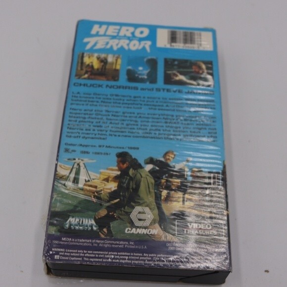 Chuck Norris Hero and the Terror Vintage VHS Tape Action Movie - Picture 2 of 6